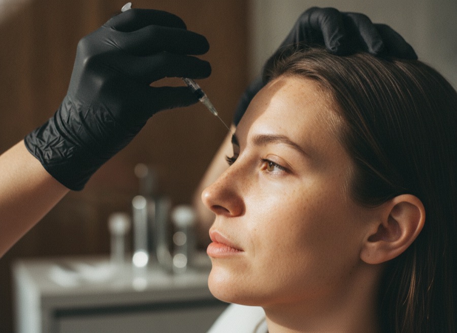Botox-Behandlung der Stirnfalten bei Riverside Beauty St. Margrethen